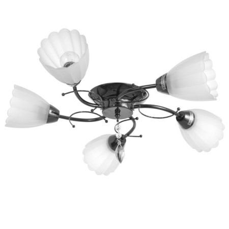 Helia chandelier 5x40W E27 black chrome 54x52x17cm.