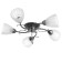 Helia chandelier 5x40W E27 black chrome 54x52x17cm.