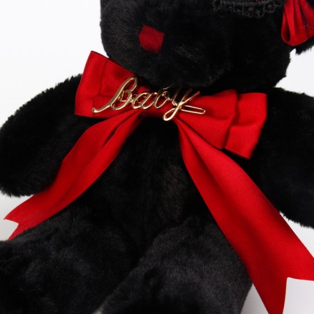 Soft toy "Bear" with a red bow, 31 cm-7