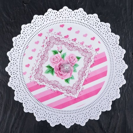 A dish for a cake and cakes with a lid "Bant", d = 18.5 cm, color mix-4