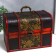 Casket chest wood set 3 pcs pattern "Flowers" mix 22x15x15 cm