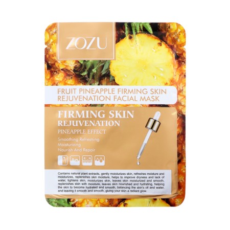 Fabric face mask with pineapple, moisturizing