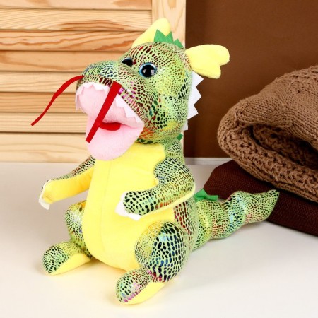 Soft toy "Dragon", 27 cm, green color-1