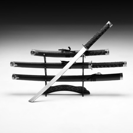 Suv. Product Katana 3V1 on a stand, scabbard leatherette, black, matte 46/70/89cm