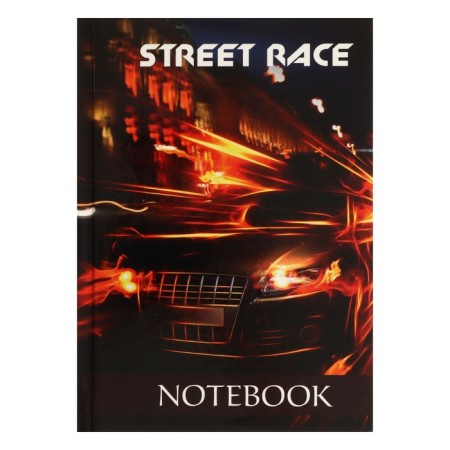 Notepad A6, 40 sheets in the Street Race cage, hard cover, glossy lamination, offset block