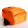 Youth backpack with lightning, external pocket, orange color
