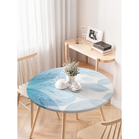 The tablecloth “Transparent petals”, round, oxford, elastic band, size 120x120 cm, diameter 75-100 cm-2