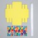 Gift folding box, packaging, "Happy Birthday", 10 x 10 x 10 cm