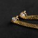 Clips "ice" classic, white color in gold
