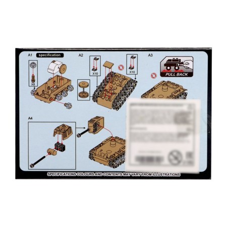 Designer block "tanks", 6 types, mix-12