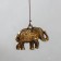 Wind music metal, plastic "necklace and elephant" 4 tubes 5 bells 54 cm