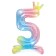 Foil ball 32 “The number 5 with the crown”, gradient, on the stand