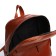 Women's backpack made of artificial leather with lightning, 2 pockets, brown color