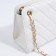 Female bag, zipper clutch, white color