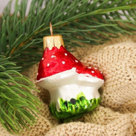 Christmas tree decoration "Mushrooms" 6 cm-2