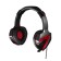 Headphones with A4 Bloody G500 microphone, black and red