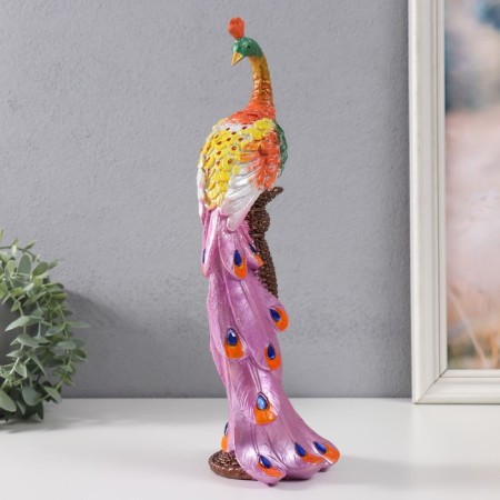 Polystone souvenir "Peacock on a high stand" MIX 26x12 cm-2