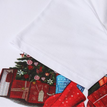 Homemade set (T -shirt, shorts), white/red color, size 50-6