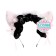 Carnival rim "anime ears" with a black bandage