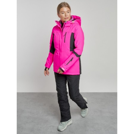 Ski costume female winter, size 42, pink color-8