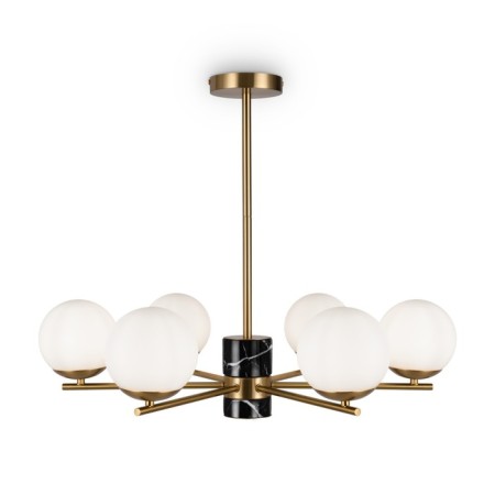 Suspended lamp Marble, 6xe27, color brass-6