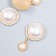 Decor for creativity Metal, plastic "Pearl in rhinestones with a suspension" Gold 3.5x2.3 cm