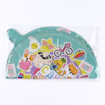 Foil ball 18 "Happy Birthday", bright stickers, circle, set of 50 pcs.-2