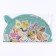 Foil ball 18 "Happy Birthday", bright stickers, circle, set of 50 pcs.