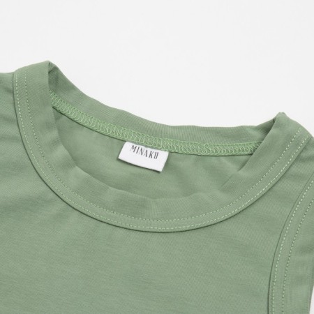 T-shirt female minku: Basic line olive color, rr 42-4