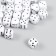Beads for creativity Plastic "White Playing Cube" Black Points set 20g 0.8x0.8x0.8 cm 78118