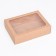 The box is folding, the lid is, with a window, craft, 25 x 18 x 6.5 cm,