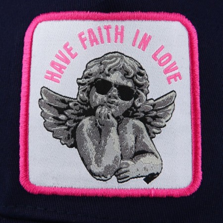 Women's cap with a grid "Angel", Blue color, rn 56-6