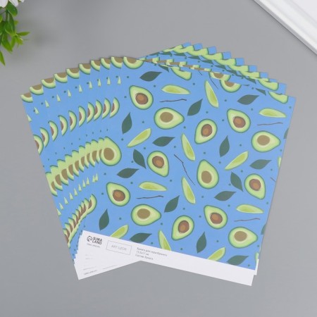 Scrapbooking paper "Avocado" density 180 grams set 10 pcs 15.5x17 cm-1