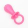 Chewing toy "Dummage for the baby", TPR, 14.5 cm, pink