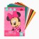 Set "Minnie Mouse" A4: 10 liters of color unilateral cardboard + 16l color bilateral paper