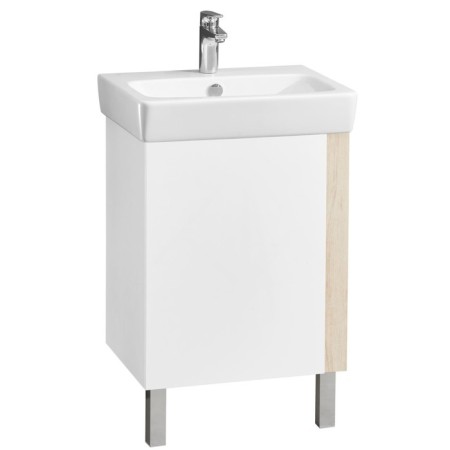 Tumbling under the Aquaton Country sink, 55 cm, white color, oak Verona