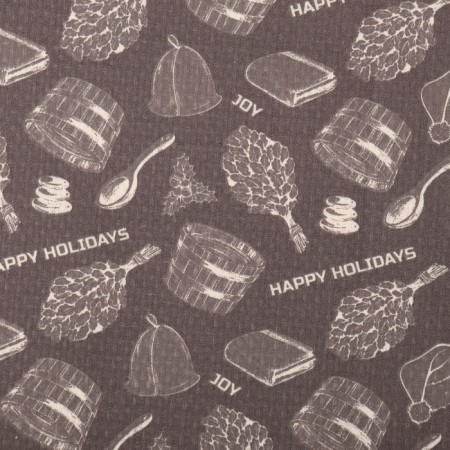The sheet for the bath "New Year's bath" 150x180 cm, cotton, waf. canvas-2