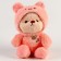 Soft toy "Bear" in a suit, 23 cm, pink color