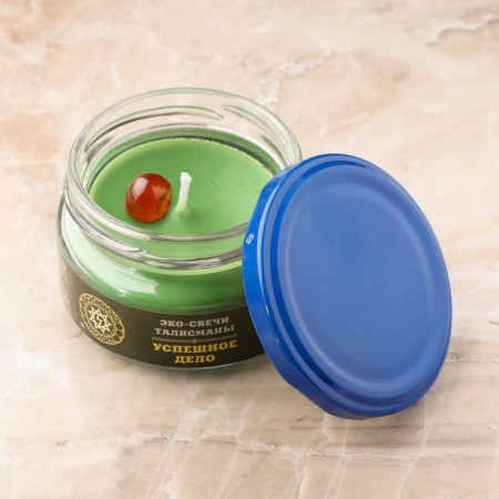 Eco-light magical "Successful business" from natural wax, 7x5 cm-1