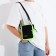 Young youth bag with zipper, 1 outer pocket, black/green color