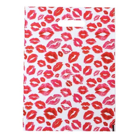 Polyethylene packet with a cut -off pen “Kiss” 30 x 40 cm, 50 μm