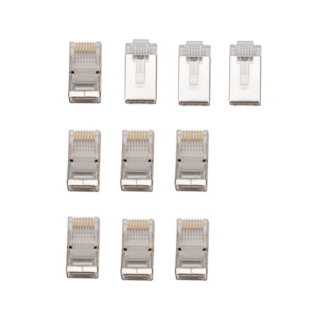The network LAN connector to the cable, the 8p8s plug (RJ-45), under the squeeze, in the screen, 10pcs. Rexant-2