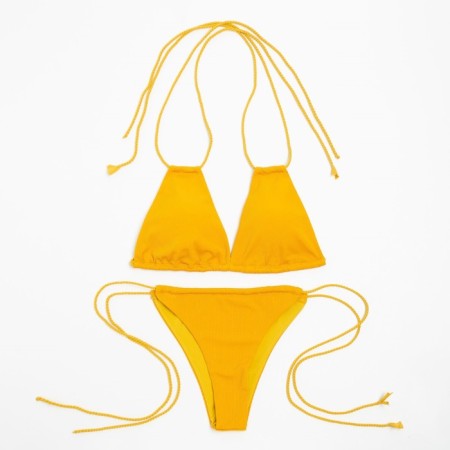 Separate Minaku swimsuit with ties, mustard color, size 48-6