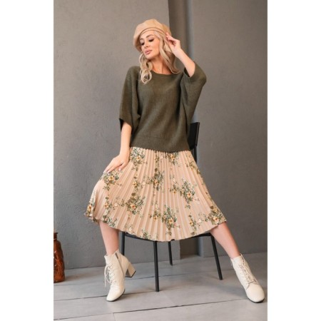 Female jumper, size 42, khaki color-16