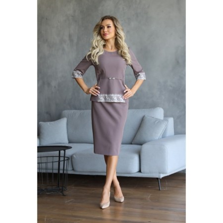 Female suit, size 42, lilac color-9