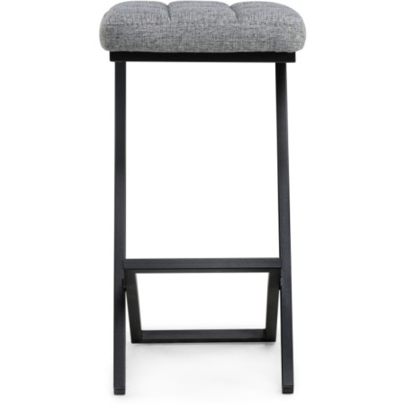 Barry amauri stool Metal/Rogozhka, black/gray 35x36x64 cm-1