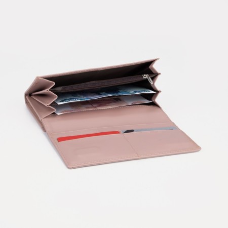 Women's wallet on magnets, pink color-4