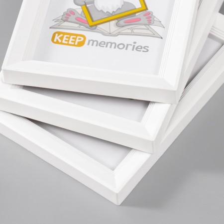 Set of photo frames plastic L-5 10x15 cm (3 pcs.), White-1