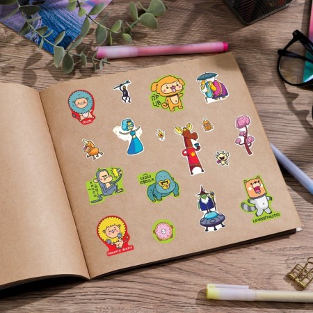 Korean Style stickerbook, 10 sheets, 14 x 21 cm-2