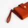 Women's wallet on the button, redhead color